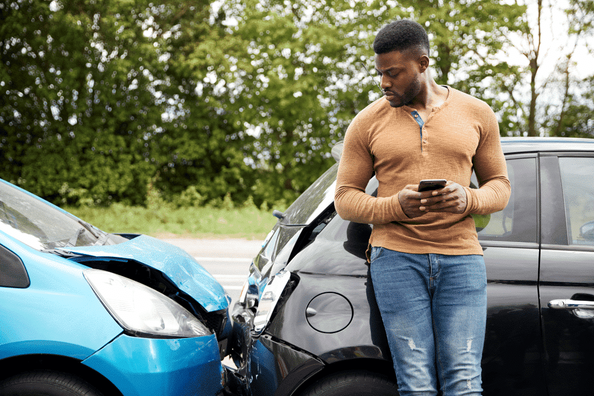 Motorist after accident