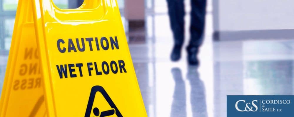 Caution wet floor sign